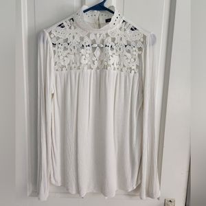 Who What Wear White Top, Xs, long sleeve